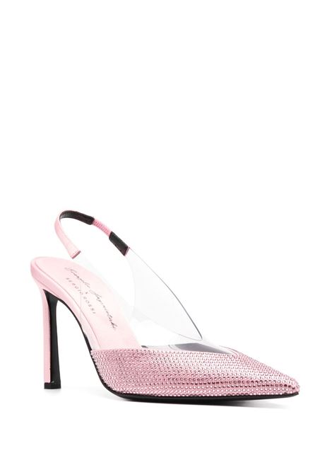 Pastel pink 120mm crystal-embellished pointed pumps - women SERGIO ROSSI | B01140MFI6281105904